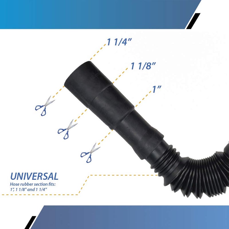 Raven Washing Machine Drain Hoseâ€¯- Semi-rigid Sections Allow Hose to Bend (4â€¯feet collapsed)â€¯ - Image 4